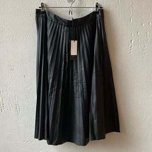 Vegan Leather Accordion Skirt NWT